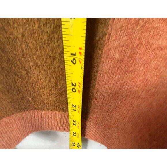 Madewell Westlake Women’s Colorblock Sweater Brown Pink Crewneck Cozy Size XS/S - Picture 8 of 10